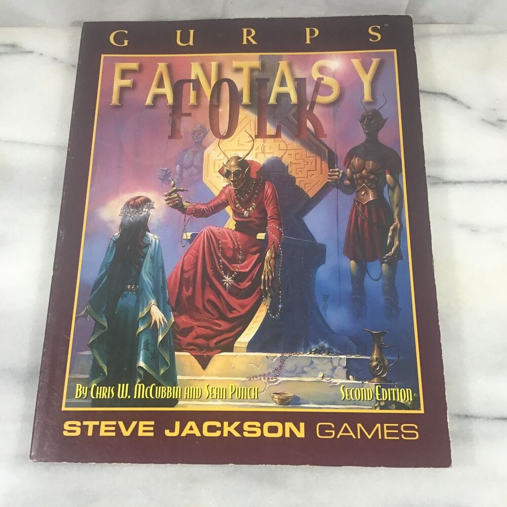 GURPS Fantasy Folk 2nd Edition RPG Book Steve Jackson Games